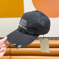 Balenciaga BB Heavy Piercing Cap Cotton In Black