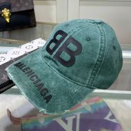 Balenciaga BB Logo Baseball Cap In Green