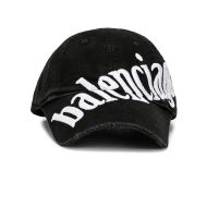 Balenciaga Diagonal Cap Cotton Drill In Black
