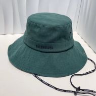 Balenciaga Logo Fashion Hatband Bucket Hat In Green