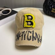 Balenciaga Logo Upcycled Cap In Khaki