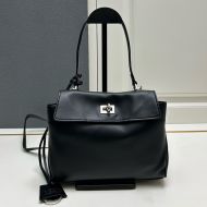 Balenciaga Mini Rodeo Handbag In Smooth Calfskin Black/Silver