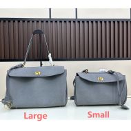 Balenciaga Rodeo Handbag In Suede Light Blue