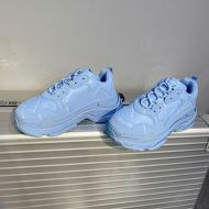 Balenciaga Triple S Sneakers Unisex Monogram Logo Blue